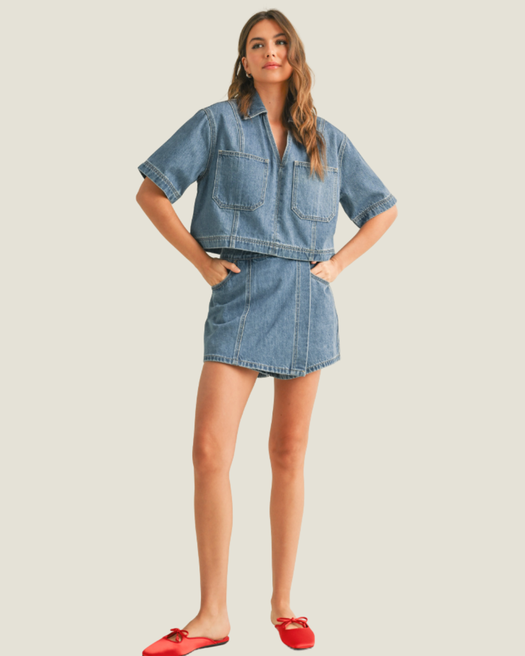 The Logan: Classic Denim Skort