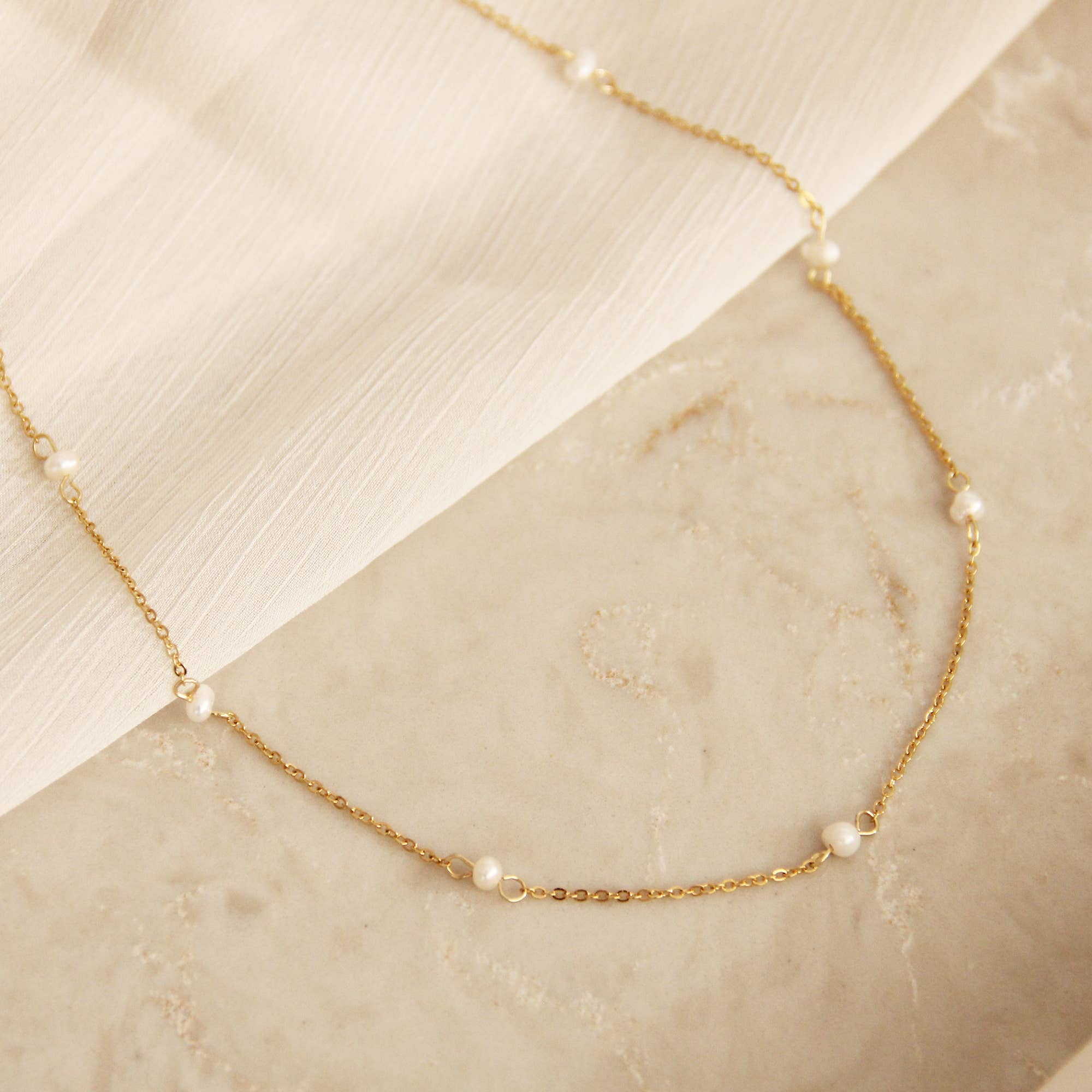The Lauren: Pearl by the Yard Necklace